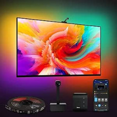Govee LED Backlight, DreamView T1 WiFi Backlight with Camera for 75-85 Inch TV and PC, RGBIC LED Strip Compatible with Alexa and Google Assistant, App Control
