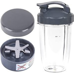 ‎Poweka Accessory Set Compatible with NutriBullet Part, Lid and Blade and 24oz Cup for Nutribullet Pro 600W/900W Series Blender Accessories