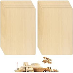 Balsa Wood Panels Plywood 1.5 mm x 300 mm x 200 mm, Balsa Boards for DIY Craft Model Aeroplane Ship Woodwork Boat Houses and Other Buildings Pack of 10