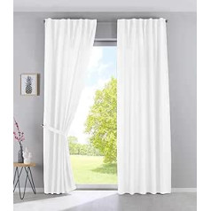 Gardinenbox Cationic Jena 2019037-2 Curtains, Concealed Loops, Set of 2