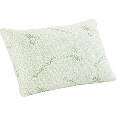 Bamboo Pillow - Orthopaedic Neck Support Pillow - Memory Foam Pillow - Hypoallergenic Sleeping Pillow - Hypoallergenic - Removable Cover with Zip - Bamboo Viscose Pillowcase (60 x 40 cm)