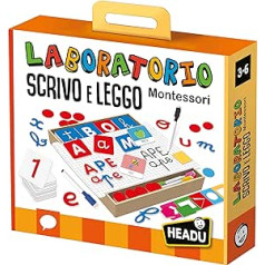 Headu IT29426 Montessori Scrivo & Leggo Lab Educational Game, Multi-Colour, M