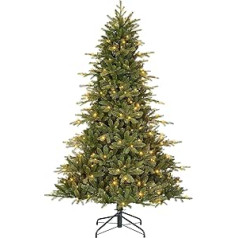 Black Box Trees Boyle Artificial Christmas Tree with LED Lights - H155 x Ø107cm - Green
