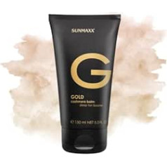 SUNMAXX Gold Cashmere Balm Deep Tan Booster - Black Edition | 150 ml I Pre Sun Care I Cashmere Feel I Intensive Moisture I High-Quality Ingredients I Woody Fragrance