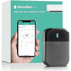 Sensibo Sky Smart Control for Air Conditioning and Heat Pumps WiFi from iOS/Android Smartphone Compatible with Alexa and Google Home, grey, Sensibo Sky