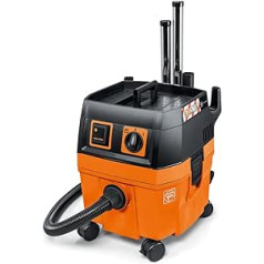 FEIN , Cordless Compact Wet/Dry Vacuum Cleaner Set Dusttex 25 L (Industrial Vacuum Cleaner 1380 W, Container 22 L, Extra Socket) 92035060000, Orange