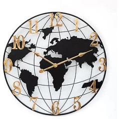 keivmlvt 60 cm Silent Non-Ticking Metal Wall Clock Stylish and Elegant Home Decor for Living Room Bedroom Kitchen and Office Large Easy to Read Durable and Decorative Perfect for Wall Art Deco