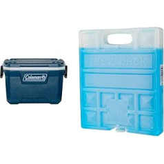 Coleman Xtreme 52 QT Cool Box, Large Thermal Box with 49L Capacity & Campingaz Cooling Element - Freeze Pack M20, 17 x 3 x 20 cm