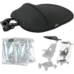 Oberlux Oberlux Canopy & Rain Cover for Cabriolet 3-in-1 Pushchair | Pram Rider by Oberlux Black