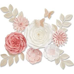 Paper Flower Decoration for Wall - Large Artificial 3D Flower Wall Decor Ideal for Baby Girl Boy Nursery Room Bridal Show Wedding Party Background