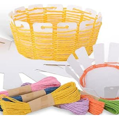 GEBETTER Set of 4 Easter Baskets Craft Sets Basket Weaving Easter Baskets for Filling DIY for Crafts Gift Idea for Children Easter Decoration