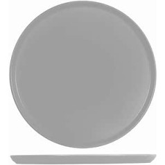 H&h Set of 6 Piatti Pizza Stoneware Grigio 33 cm