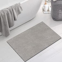 Bath Mat, Water Absorbent, Bathroom Mat, Non-Slip, Anti-Mildew, Bathroom Rug, Diatomaceous Earth Bathroom Rug, Quick Drying, Non-Slip Floor Mat for Shower Stall, Bathtub,