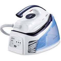 Ufesa PL2450 Compact Steam Iron Station, 2400 W Power, 6 Bar Pressure, 1.5 L Capacity, Steam Boost 350 g, Plastic, 1.5 Litres, White/Blue