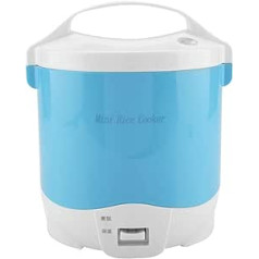 Shipenophy 24V 180W 1.6L Electric Portable Multifunctional Rice Cooker Steamer Multi Cooker Rice Grain Cooker for Cars Trucks (Blue)