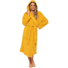 CityComfort Women's Long Bathrobe with Hood, Cotton, for Spa, Sauna or Bath, Women's Gifts