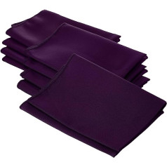 LA Linen Popeline Servietten, Polyester, Aubergine, 45,7 x 45,7 cm, 10 Stück