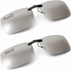 AoHeng Best solution, ultra-clear and ultra-bright 2 pairs of 3D glasses clip on polarising glasses RealD and IMAX for adults