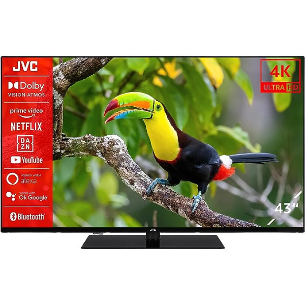 JVC LT-43VU6355 43 Inch TV / Smart TV (4K Ultra HD, HDR Dolby Vision, Triple Tuner, Bluetooth, Dolby Atmos) [2023]