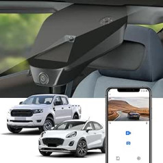Fitcamx Dash Cam 4K Compatible with Ford Ranger 2019 2020 2021 2022 and Puma 2020-2023, Integrated OEM Car Camera, UHD 2160P Video, WiFi & App, Loop Recording, G-Sensor, WDR, Plug & Play, 64GB Card