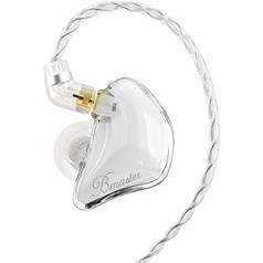 BASN Bmaster Three Dynamic Drivers In-Ear Monitors Headphones with Two Removable Cables Earphones Suitable for Sound Engineers Musicians (White)