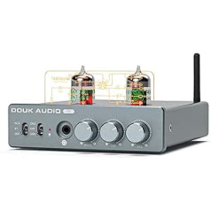 HiFi Bluetooth 5.1 Tube Amplifier Tube Stereo Amplifier Audio Receiver Tubes Headphones Amplifier 80 W x 2