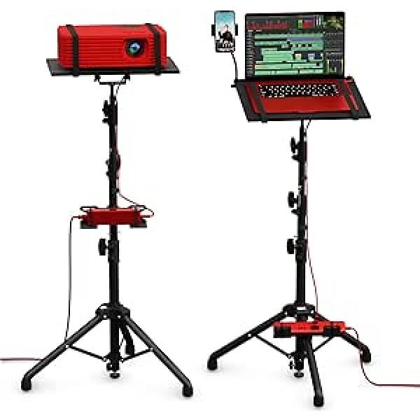 Projector Stand, Height Adjustable from 66 to 150 cm, Universal Portable Laptop Stand, Tripod for Camera or Light, DJ Rack and Music Stand - Reliable, Easy to Adjust