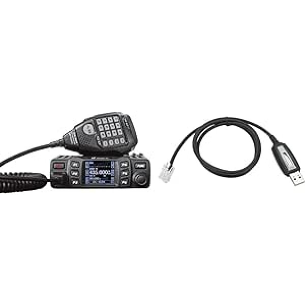 Unbekannt CRT Micron U/V 2m/70cm Dual Band Mobile Device & PCCRTMU/V Programming Cable for CB CRT Micron U/V Radio Black