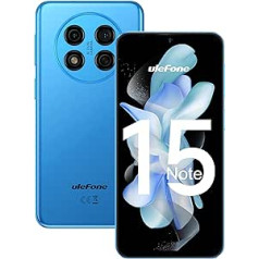 Ulefone Note 15 Smartphone Cheap, Up to 5GB + 32GB/64GB Expandable Android 12 Mobile Phone Without Contract 4000mAh Battery with 8MP Camera 6.22 Inch HD+ 3 Slots/Face ID/GPS/WiFi/8.9 mm Thick Blue