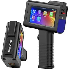 UPRINTJET BT-HH6105B2 Portable Handheld Printer with Quick Drying Ink Cartridge Hand Inkjet Printer, HD 4.3 Inch Touchscreen Handheld Printer for Logo/Date/QR Code/Barcode/Serial Number