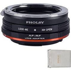 PHOLSY Lens Adapter with Aperture Ring Compatible with Sony A and Minolta AF Mount Lens to Canon RF Mount Camera Body for Canon EOS R8, R50, R7, R10, R3, R5, R5C, R6, EOS R, RP, AF to EOS RF