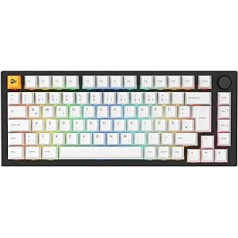 Glorious Gaming GMMK PRO 75% - Modular Mechanical Gaming Keyboard, TKL, Base Scaffolding 1.5 kg, Fully Customizable, Spiral Cable, Wrist Rest, PBT Keycaps, German QWERTZ Layout - Black