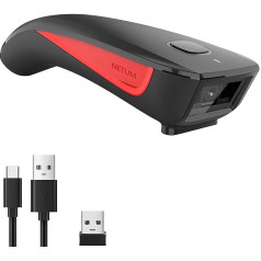 NETUM C990 Bluetooth 2D QR Barcode Scanner Wireless Compatible with Small Pocket USB 1D 2D QR Code Scanner for Inventory, Barcode Image Reader for Tablet iPhone iPad Android iOS PC POS
