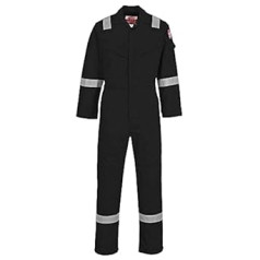 Portwest FR28BKRM Lightweight Anti-Static Coverall 280g Medium Black