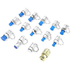 Test Coupler, Hydraulic Test Adapter, 14 Pieces Hydraulic Pressure Test Point Test Clutch Adapter Kit for Hydraulic System