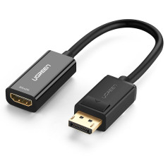 DisplayPort (vīrietis) — HDMI (sieviešu) 4K 2K adapteris, melns