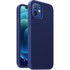 Elastīgs silikona maciņš iPhone 12 mini aizsargājošajam silikona vāciņam, tumši zils