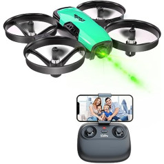 Loolinn Drone with camera as a gift for children - mini drone remote control, first person view camera drone (FPV) with video and photos / adjustable camera / two batteries