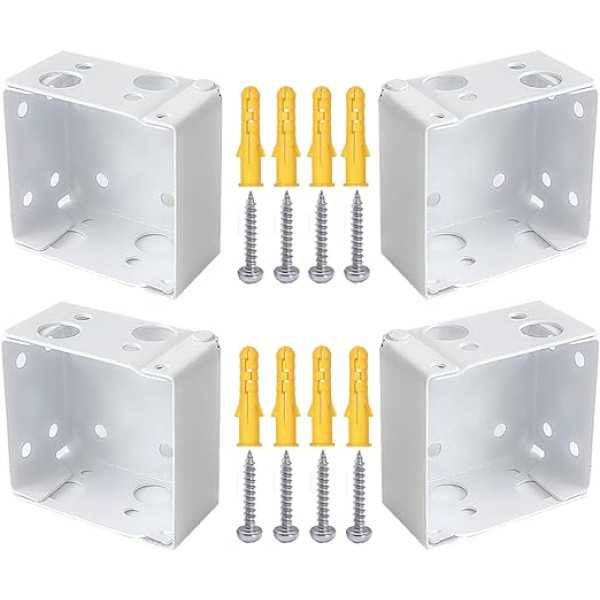 APUXON 4 x White Blind Mounting Brackets for 1.5
