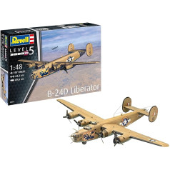 Revell 03831 03831-B-24D Liberator 1:48 Faithful Model Kit for Experts, Unpainted