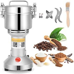 Vayotoy Electric Grain Mill 2500 W 36000 RPM Fast Speed Cereal Grain Grinder Professional Powder Machine 3 Blades Timing Grinding Machine Food Processor for Spice, Herb, Coffee (500 g)