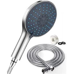 NEUFLY Shower Head Large Shower Head with Stainless Steel Hose Water Saving Pressure Raising Shower Head Chrome Universal Shower Head 7 Modes Shower