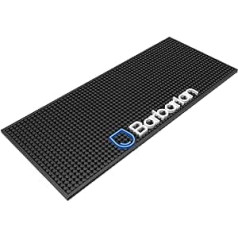 Barbarian Bar Service Mat Drinks Runner Non-Slip Rubber Backing 600mm x 250mm Black Heat Resistant Very Durable Dishwasher Safe Flexible Heavy Duty Grip (Strong)