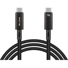 66-160# USB-C — USB-C 4.0 savienotājs 1,0 m melns pinums