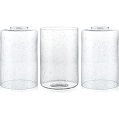 Skelang Pack of 3 Bubble Glass Lampshade, Seed Glass Lampshade, Replacement Glass Wall Light Lampshades for Chandelier, Floor Lamp, Ceiling Pendant