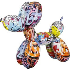 Casablanca Decorative Animal Figure Sculpture Balloon Dog Statue - Modern Art and Decoration Made of Resin - Street Art Design - Height 25 cm