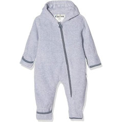 Playshoes Unisex Baby Fleece Jumpsuit in Maritime Stripes Pattern, Breathable With Long Zip And Hood, coloured