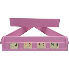 Patron Handmade Pink Wooden Rummy Set Okey Takimi 100% Wood Luxury Edition