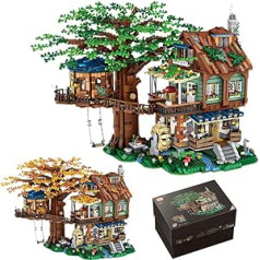 LOZ Mini Blocks 1033 Tree House Building Blocks House Kit Set, 4761 Clamping Blocks Large Treehouse Wooden Hut Modular House Model Kit, Toy for Children and Adults