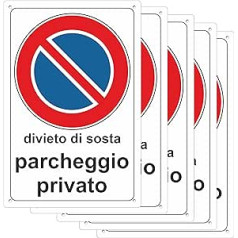 Private Parking Aluminum Sign Outdoor Heavy Duty Metal 3mm Thick (N. 5cm, 30x40cm)